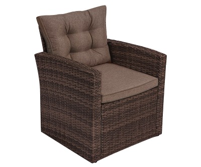 Кресло Палермо (Palermo Chair) из искусcтвенного ротанга (цвет кофе)